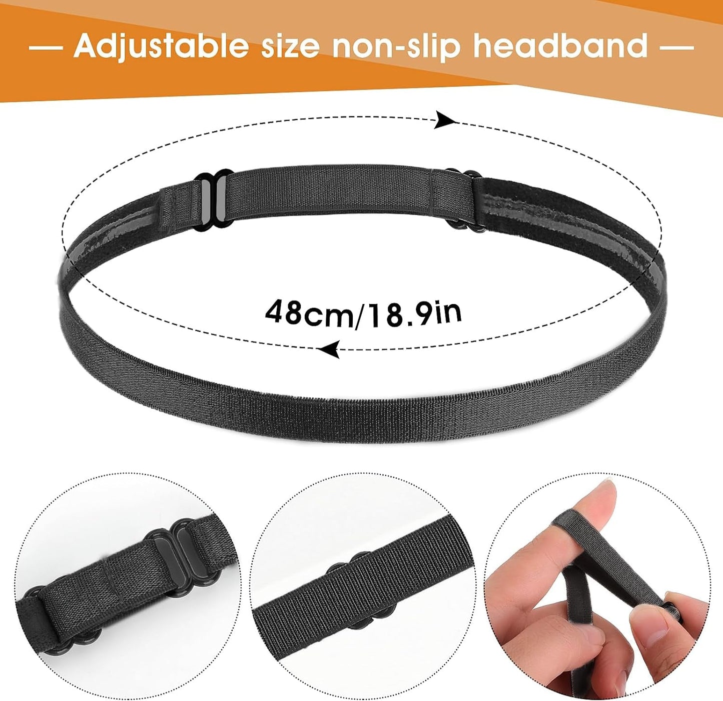 4 Pieces Elastic Sport Headbands Non-Slip Running Sweat Bands Mini Football Hairbands Adjustable Yoga Headwear for Women Men Outdoor Exercise Accessories